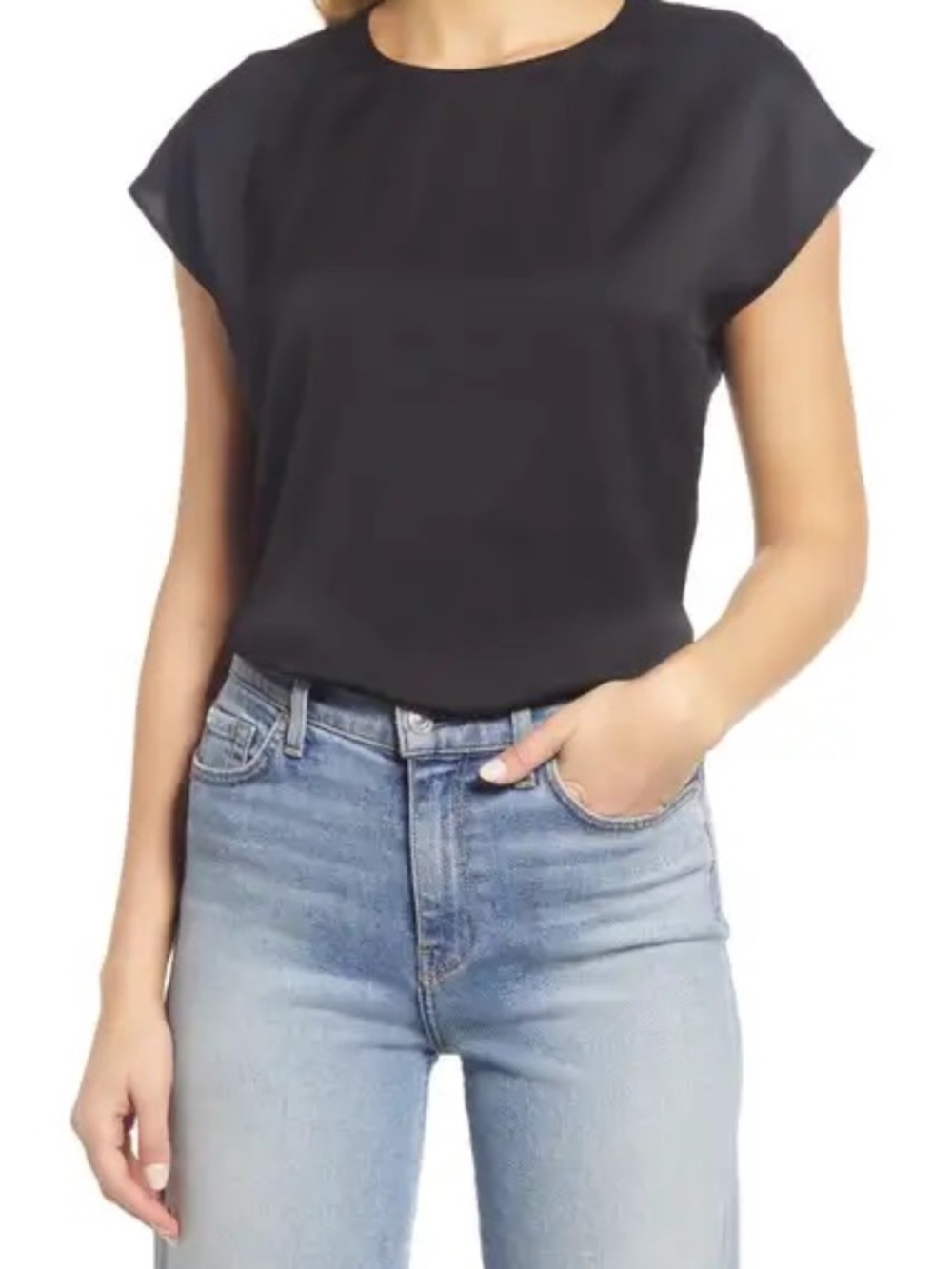 Cap Sleve Satin Blouse